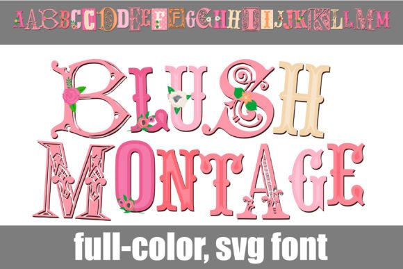 Blush Montage: A Full-Color SVG Font for Modern Design