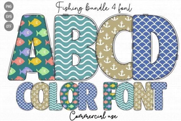 Creative Typography with Fishing SVG Font