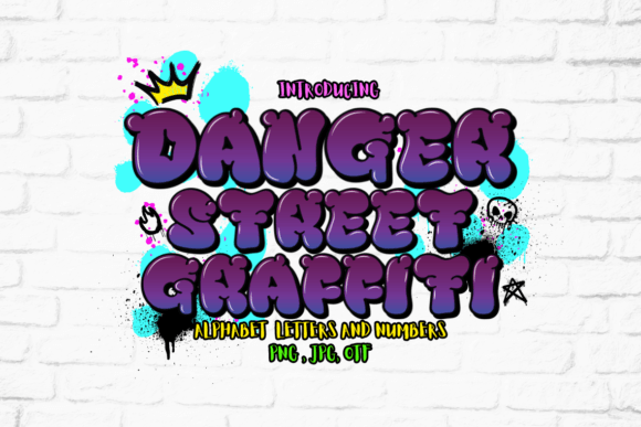 Danger Street Graffiti: Igniting Urban Design with Edgy Typography