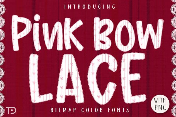 Elevate Your Designs with Pink Bow Lace Font