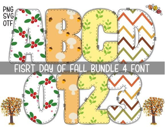 First Day of Fall: A Whimsical Color Font for Seasonal Design