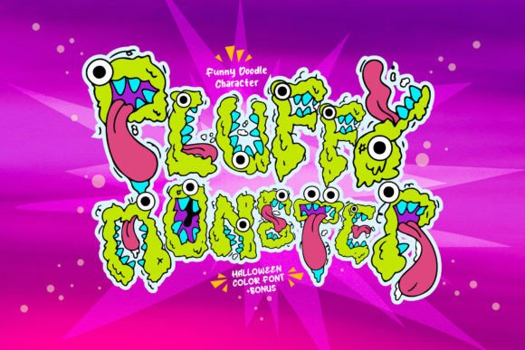 Pluffy Monster: A Playful Font for Halloween Designs