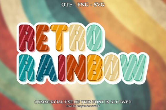 Retro Rainbow: A Vibrant Font for Dynamic Design Projects