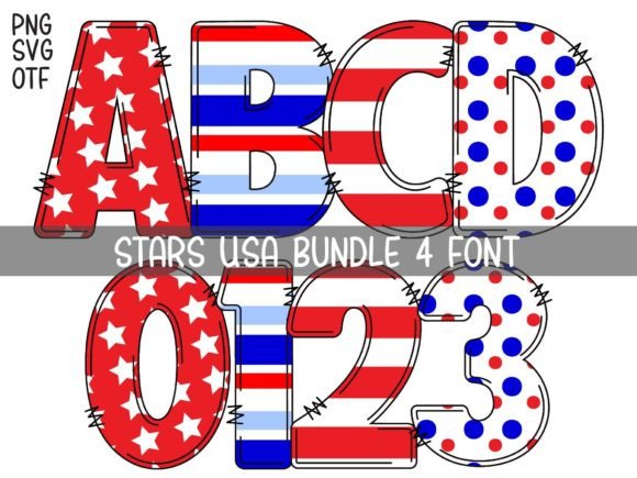 Stars USA: A Patriotic Color Font for Creative Design