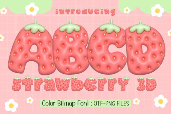Strawberry 3D: A Vibrant Font for Creative Projects