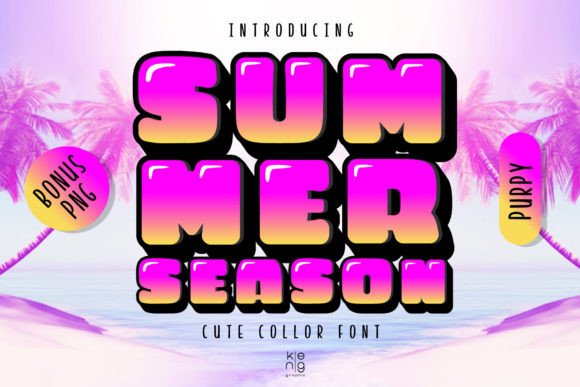 Summer Season Purpy: A Bold Font for Vibrant Designs