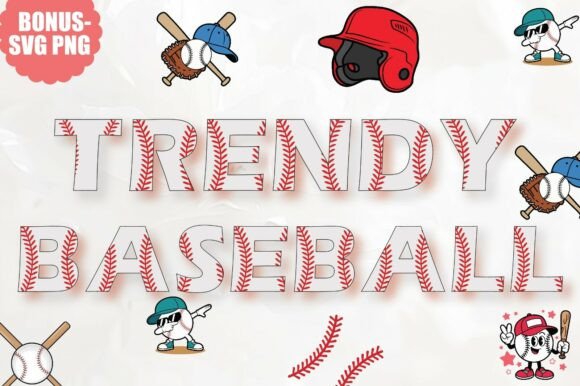 Trendy Baseball: A Retro Varsity Font for Sporty Design